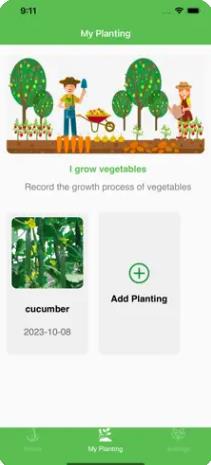Vegetable growth diary